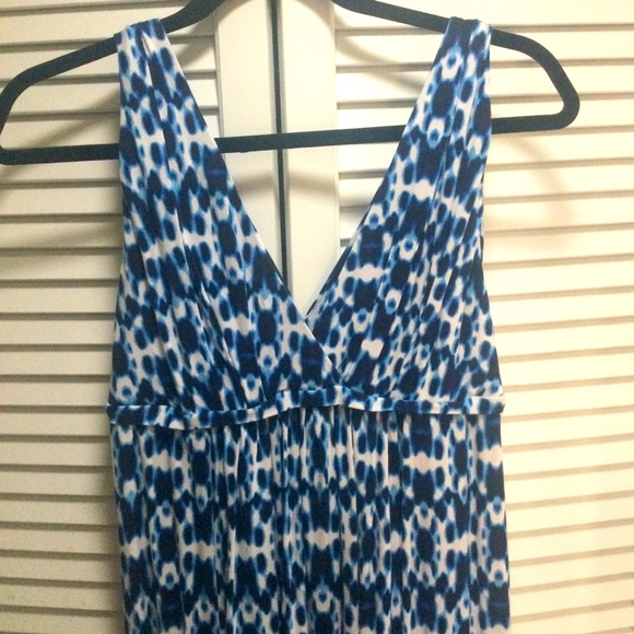 TART CHLOE MATERNITY MAXI DRESS CIRCLE TIE DYE BLUE WHITE NWOT - Picture 13 of 16